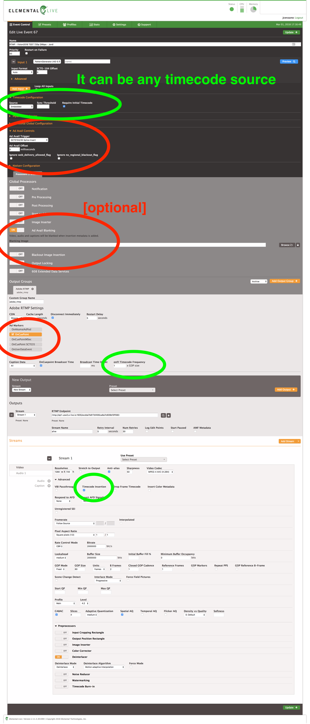 Configuration du point de repère élémentaire